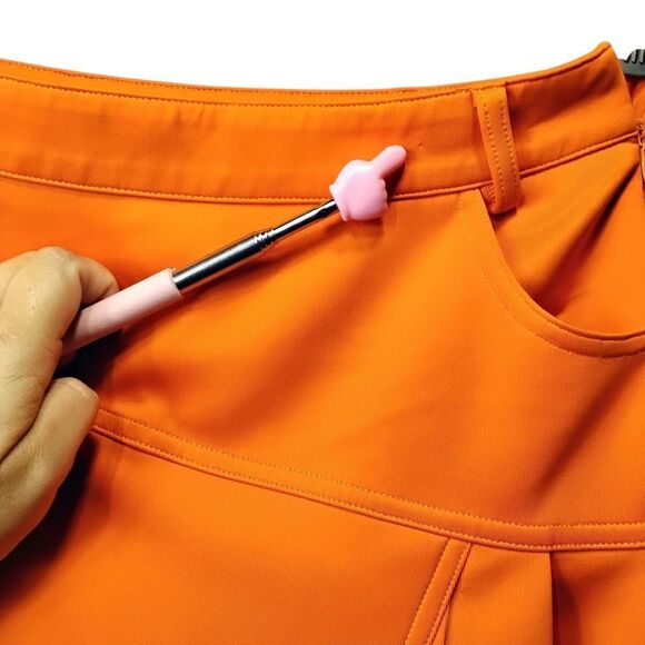 PGM (Pro Golf Masters) Orange Asymmetrical Pleated Golf/Tennis Skort - Size 30 - Picture 14 of 14